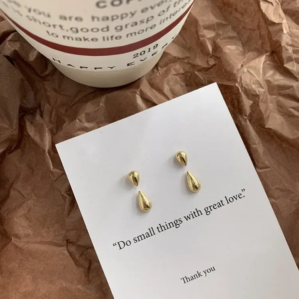 Gold Magic Drops Earings Women