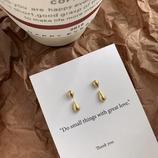 Gold Magic Drops Earings Women
