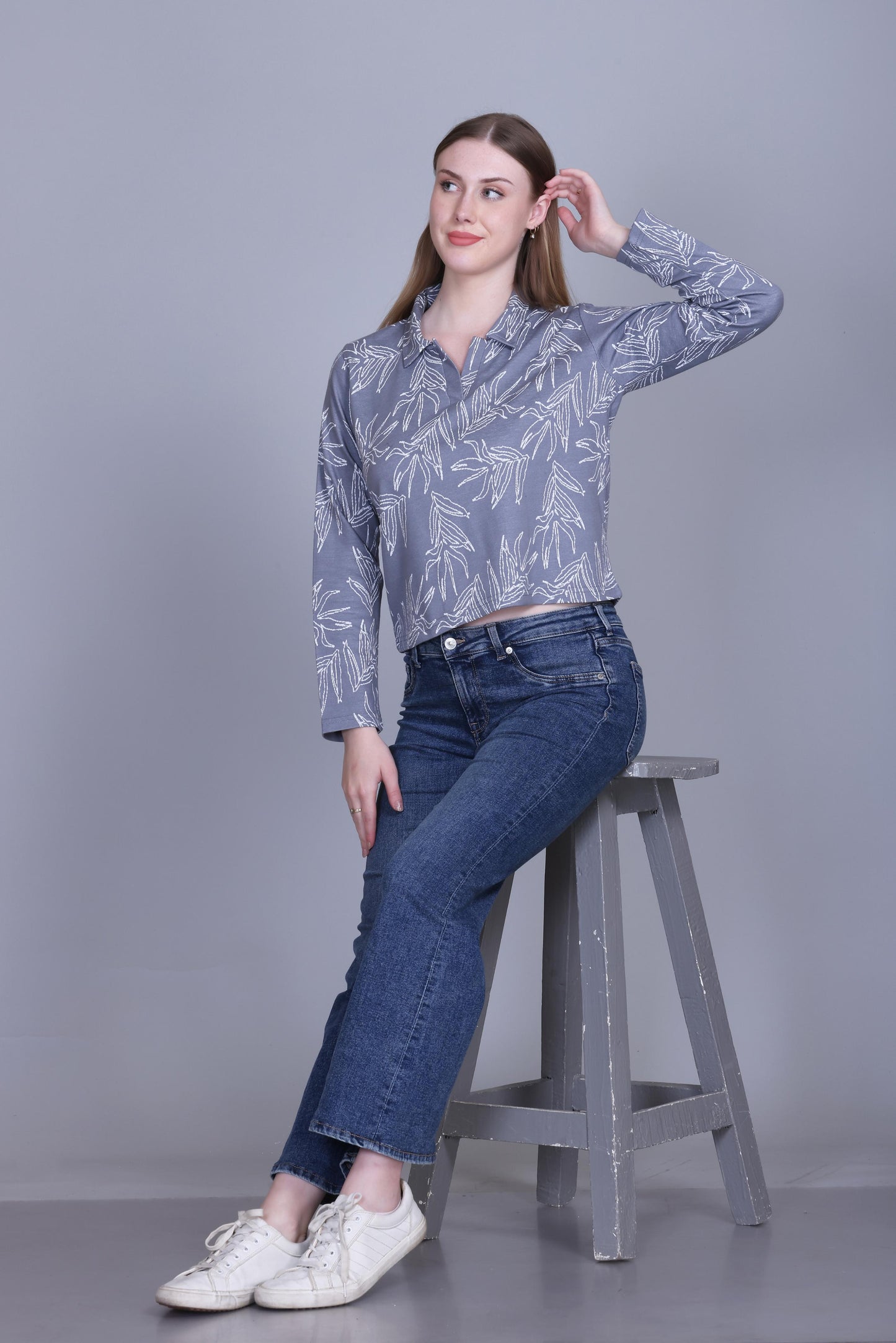 Dark Grey Floral