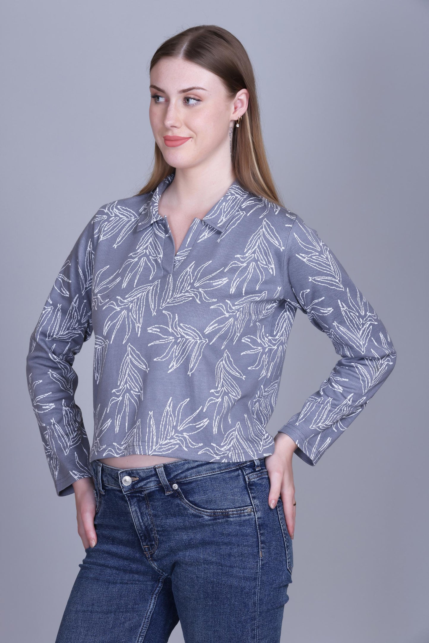 Dark Grey Floral
