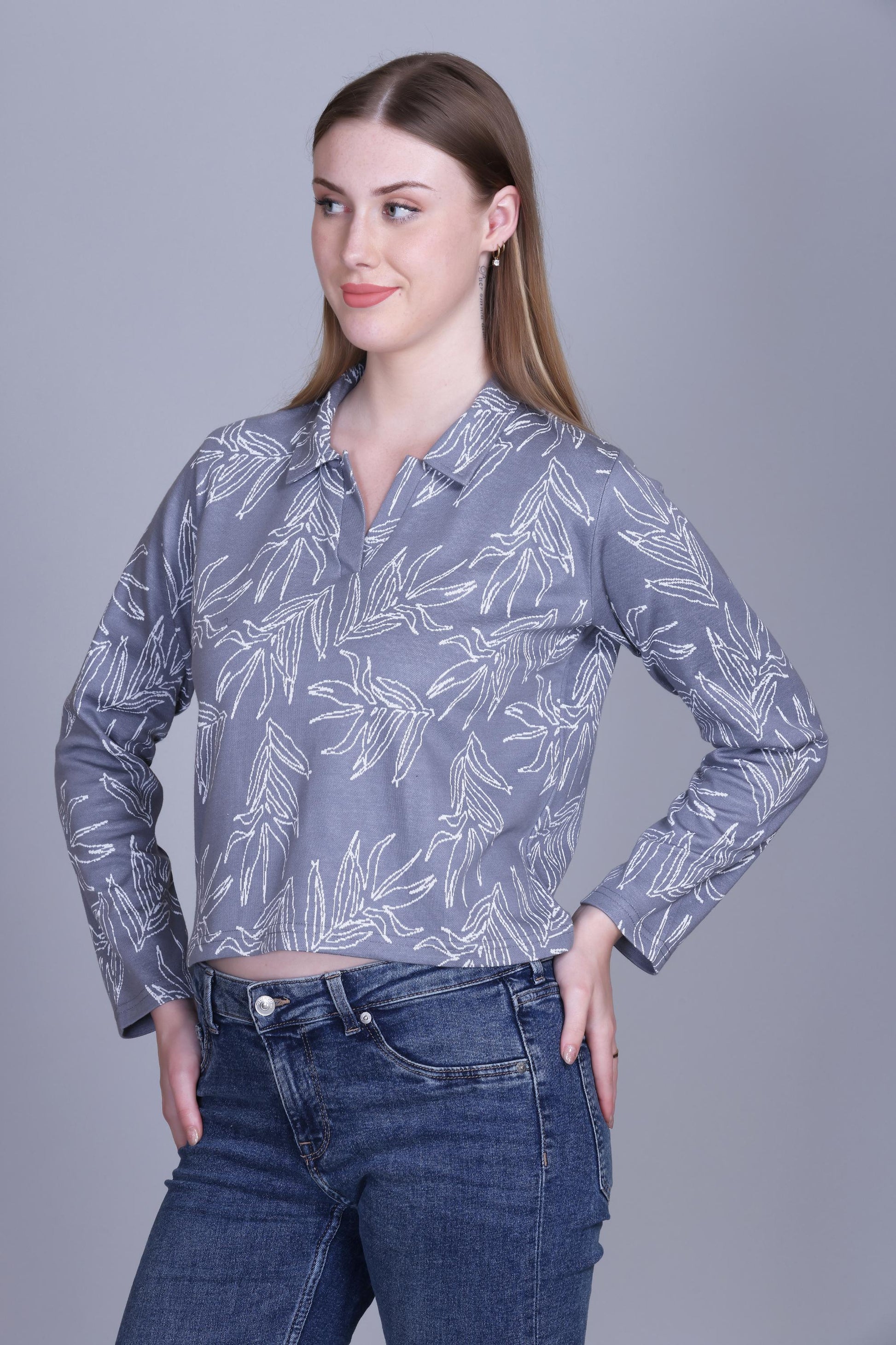 Dark Grey Floral