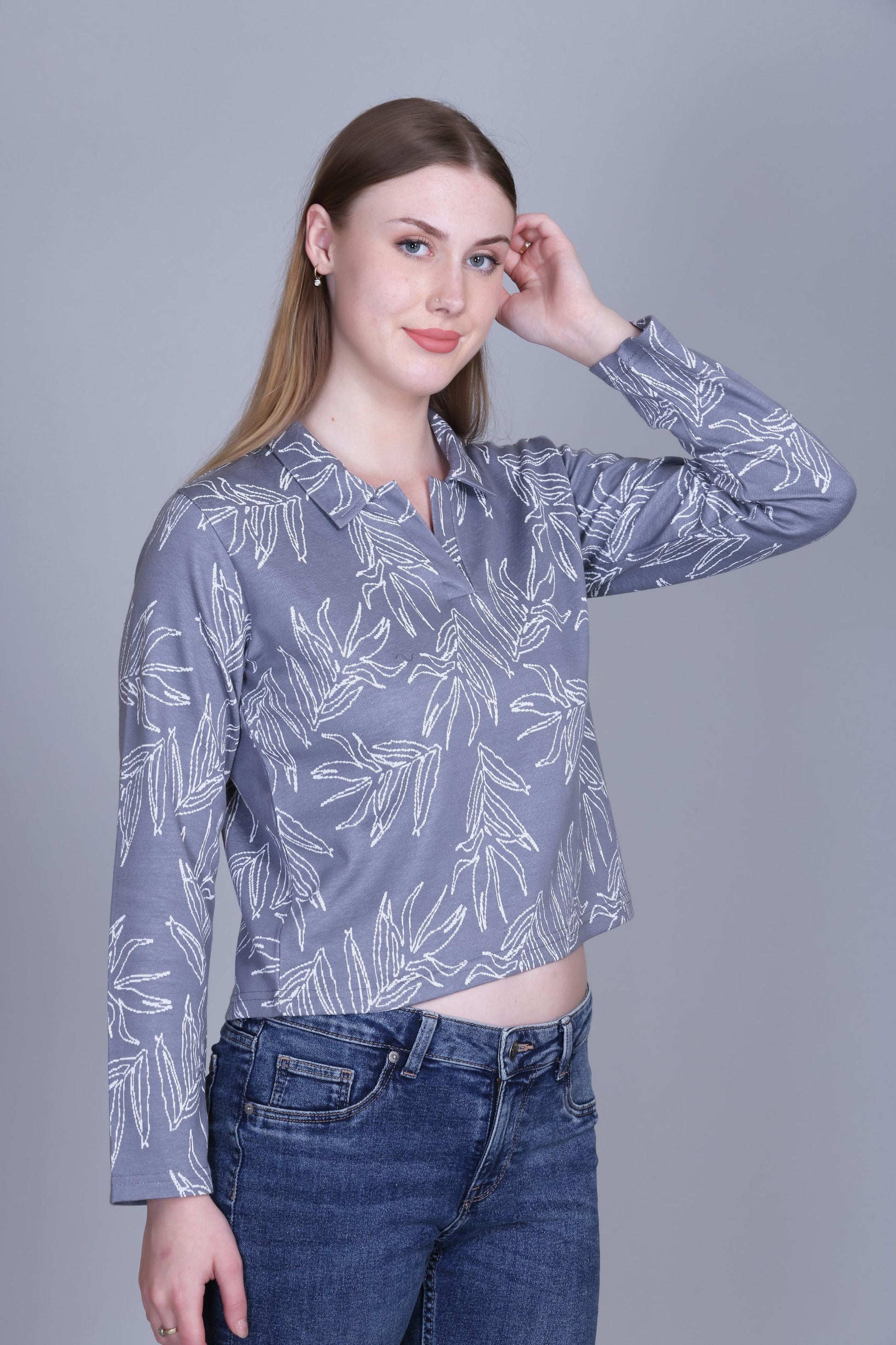 Dark Grey Floral