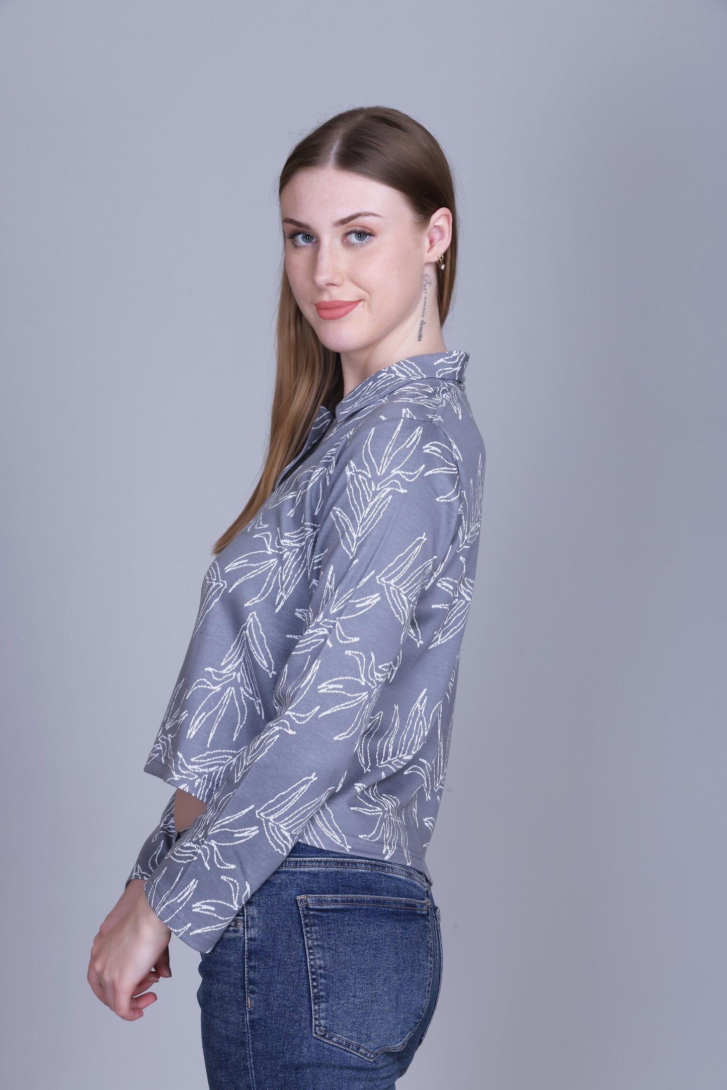 Dark Grey Floral