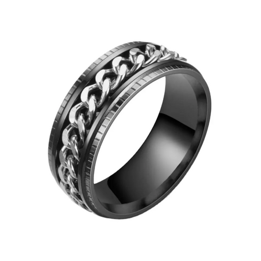 Black Silver Band Men