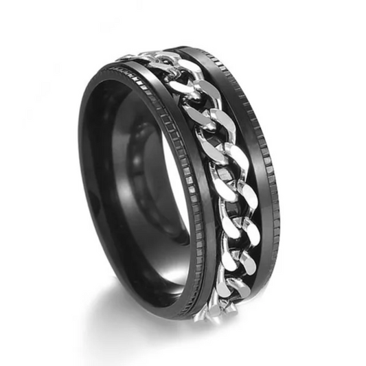 Black Silver Band Men